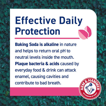 Arm & Hammer 100% Natural Baking Soda Gum Protection Toothpaste, 75ml (Pack of 2)