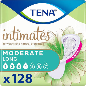 TENA Incontinence Pads, Bladder Control & Postpartum for Women, Moderate Absorbency, Long & Thin, Intimates - 128 Count : Health & Household