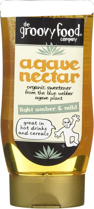 The Groovy Food Company Organic Light Amber & Mild Agave Nectar 250Ml (Pack Of 3)