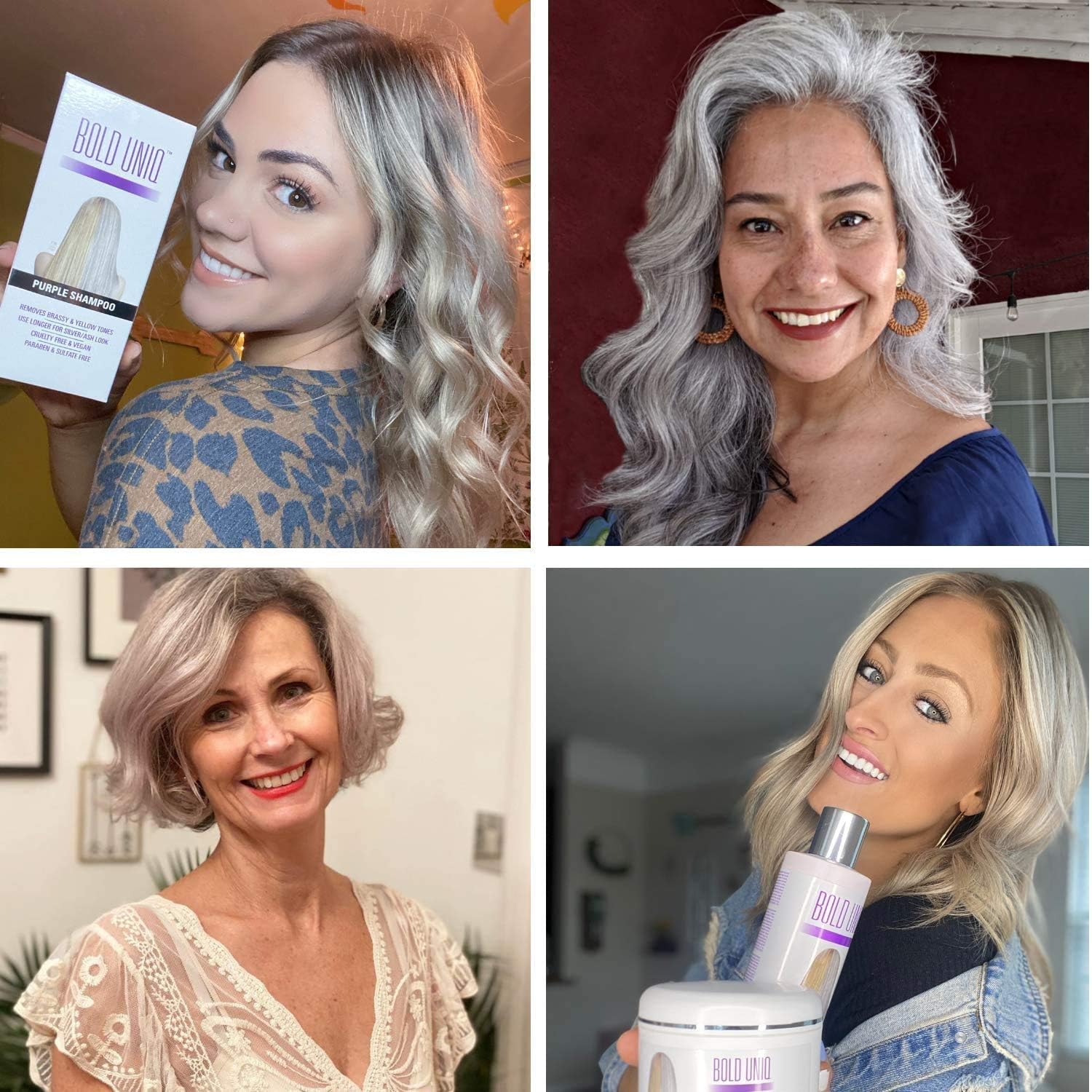 Purple Conditioner for Blonde, Platinum & Gray/Silver Hair. Reduce Brassy Yellow Tones. Toner for Bleached & Highlighted Hair - Moisturises - Cruelty Free, No Parabens or Sulfates - 237 ml : Beauty & Personal Care