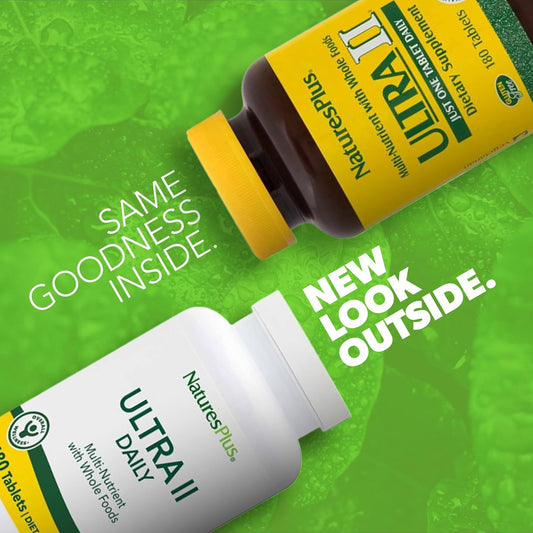 Natures Plus Ultra Ii Daily - 180 Tablets - Mutli-Nutrient With Whole Foods - Vegetarian, Gluten Free - 180 Servings