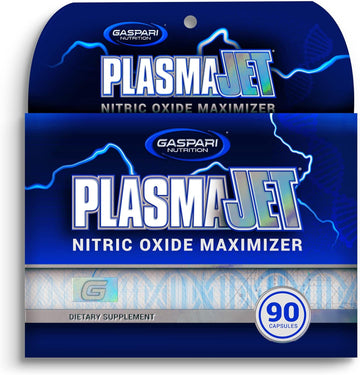 Gaspari Nutrition PlasmaJet, Legendary N.O. Nitric Oxide Maximizer, Increased Lean Mass and Strength, Maximum Vascularity and Vasodilation, 90 Capsule