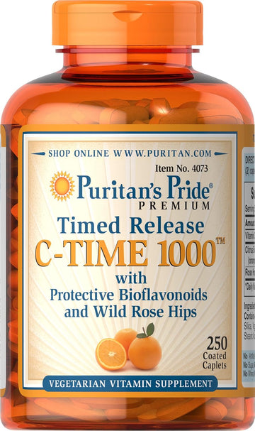 Puritan'S Pride Vitamin C 1000Mg With Rose Hips For Immune Supports By Puritan'S Pride To Support A Healthy Immune System 250 Caplets