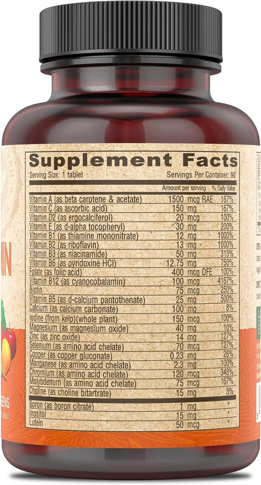 Deva Vegan Multivitamin And Mineral Supplement - One Daily Vitamin Formula With Greens - Iron Free - 90 Coated Tablets (Pack Of 2)