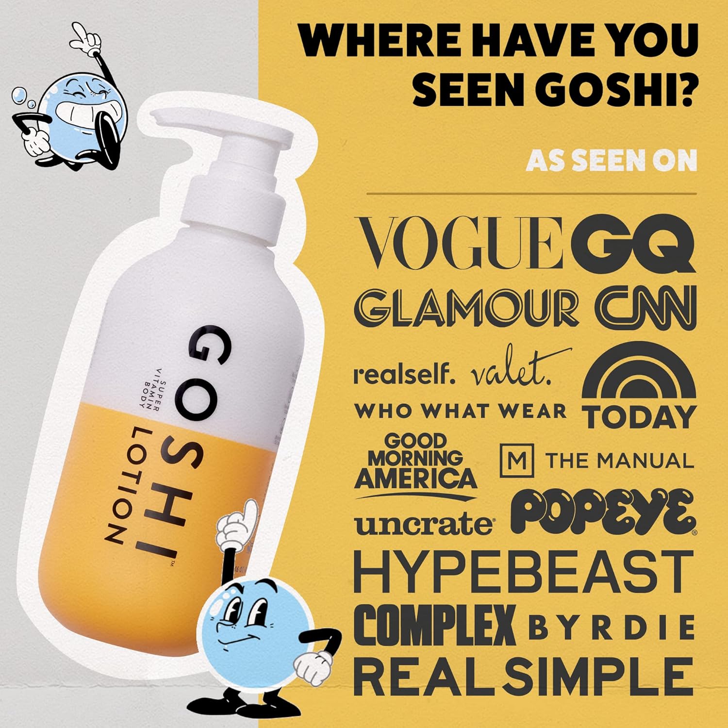 Goshi Super Vitamin Body Lotion 3.4 Oz - Ph-Balanced Moisturizing Body Lotion For Men And Women - For All Skin Types : Beauty & Personal Care