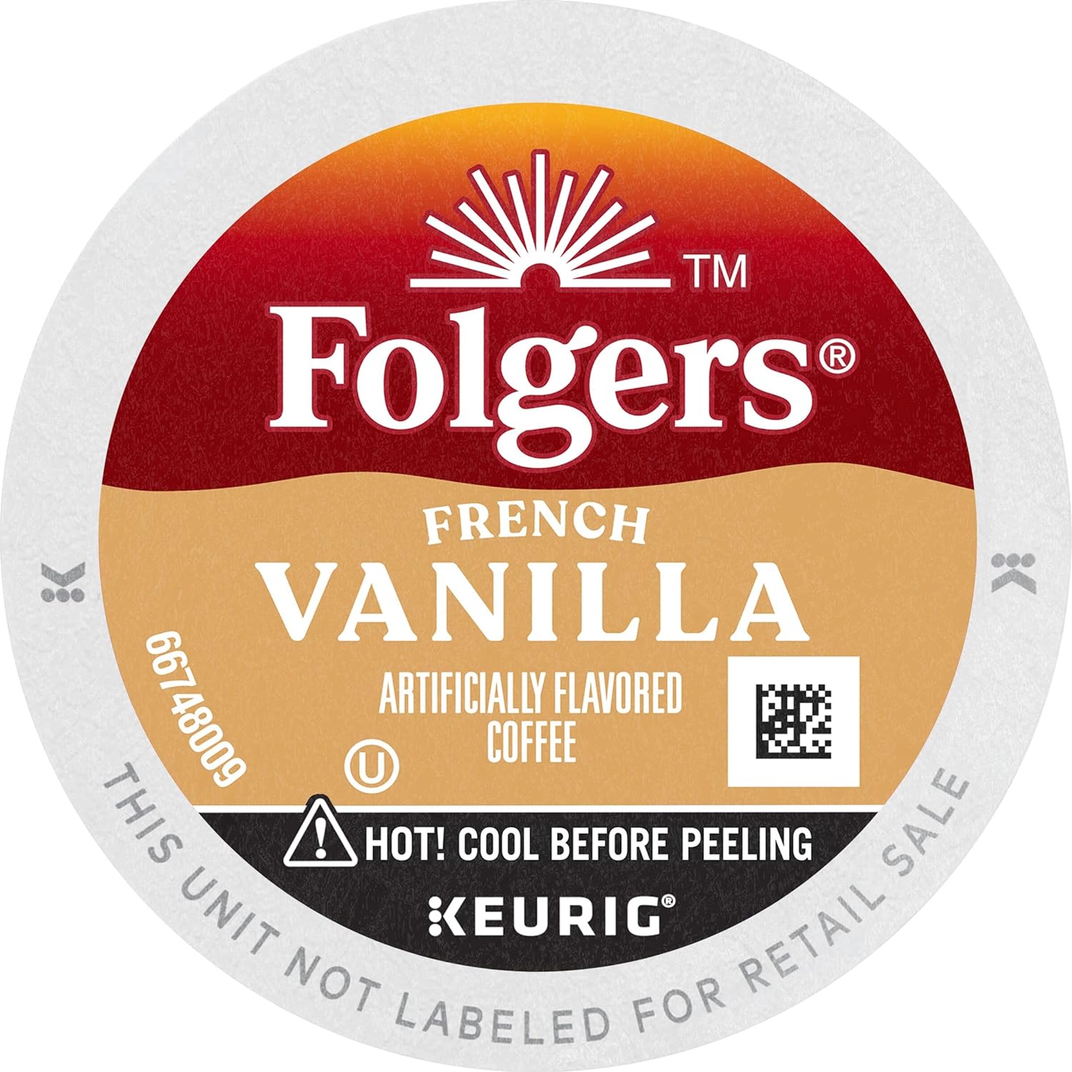 Folgers French Vanilla Flavored Coffee, 12 Keurig K-Cup Pods