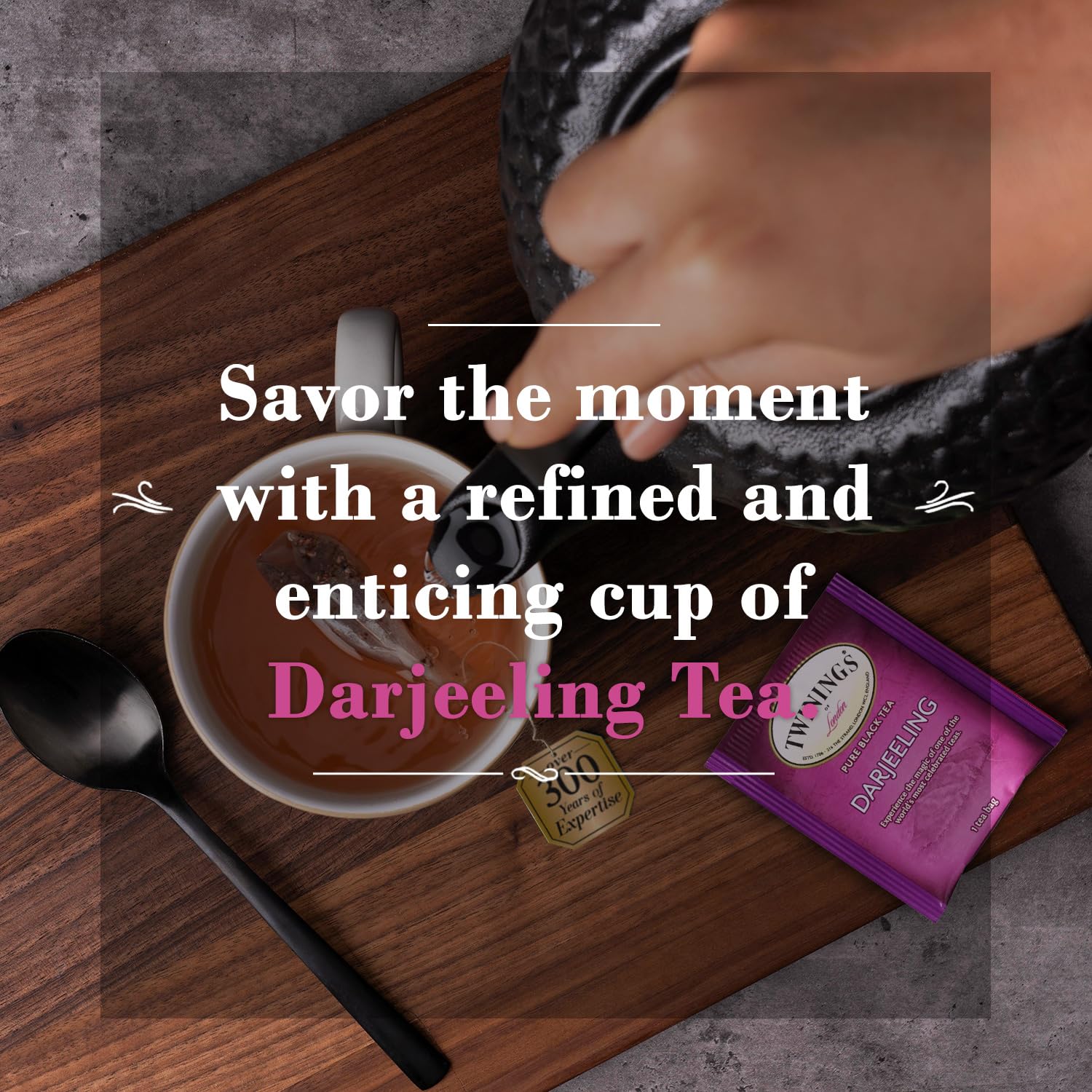 Twinings Darjeeling Tea - A Delicate, Dry Black Tea, Sophisticated Coffee Alternative With Less Caffeine, Individually Wrapped Tea Bags, 20 Count (Pack Of 2)