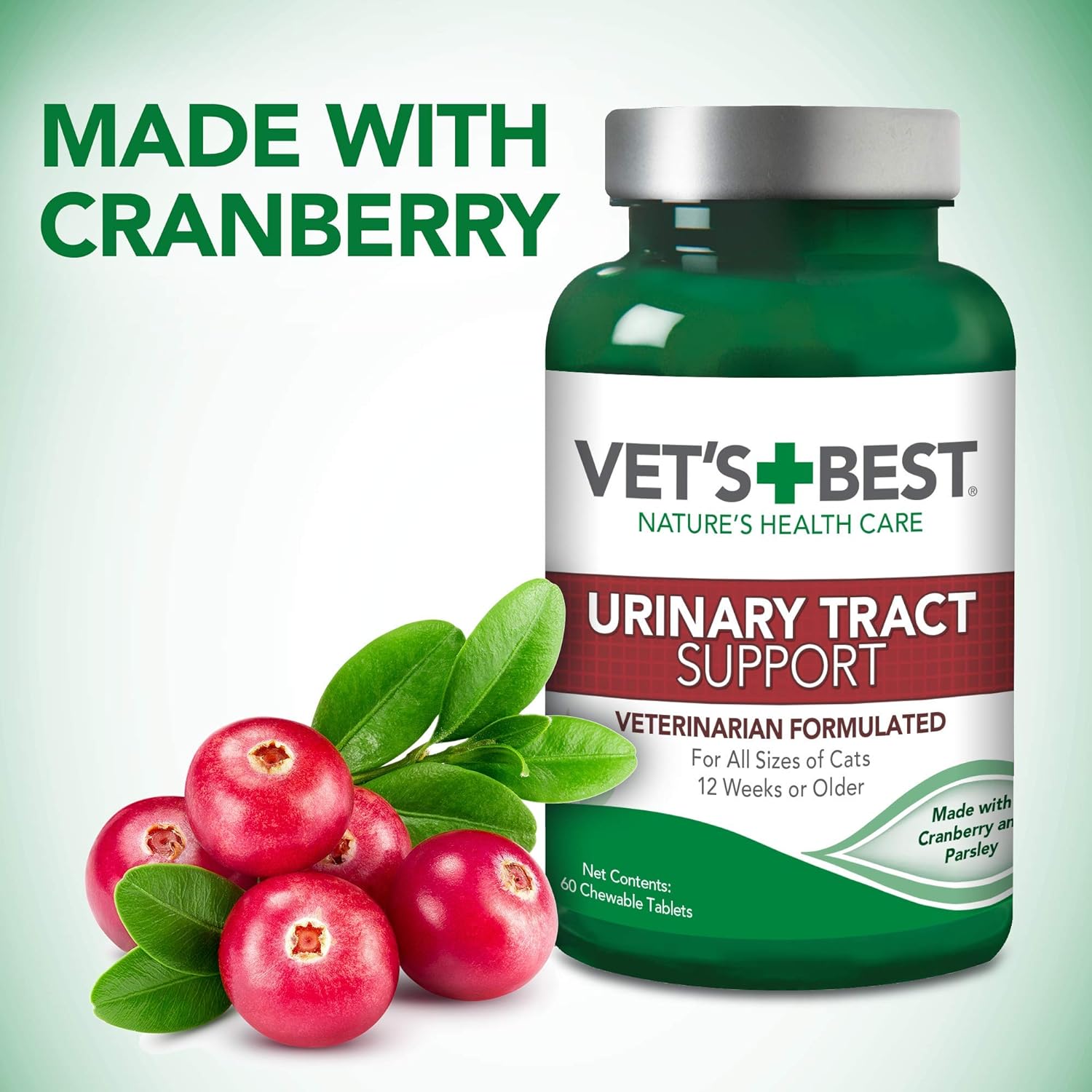 Vet's Best Cat Urinary Tract Support Chewables | Supports A Healthy Urinary Tract in Cats | 60 Chewable Tablets : Pet Supplements And Vitamins : Pet Supplies