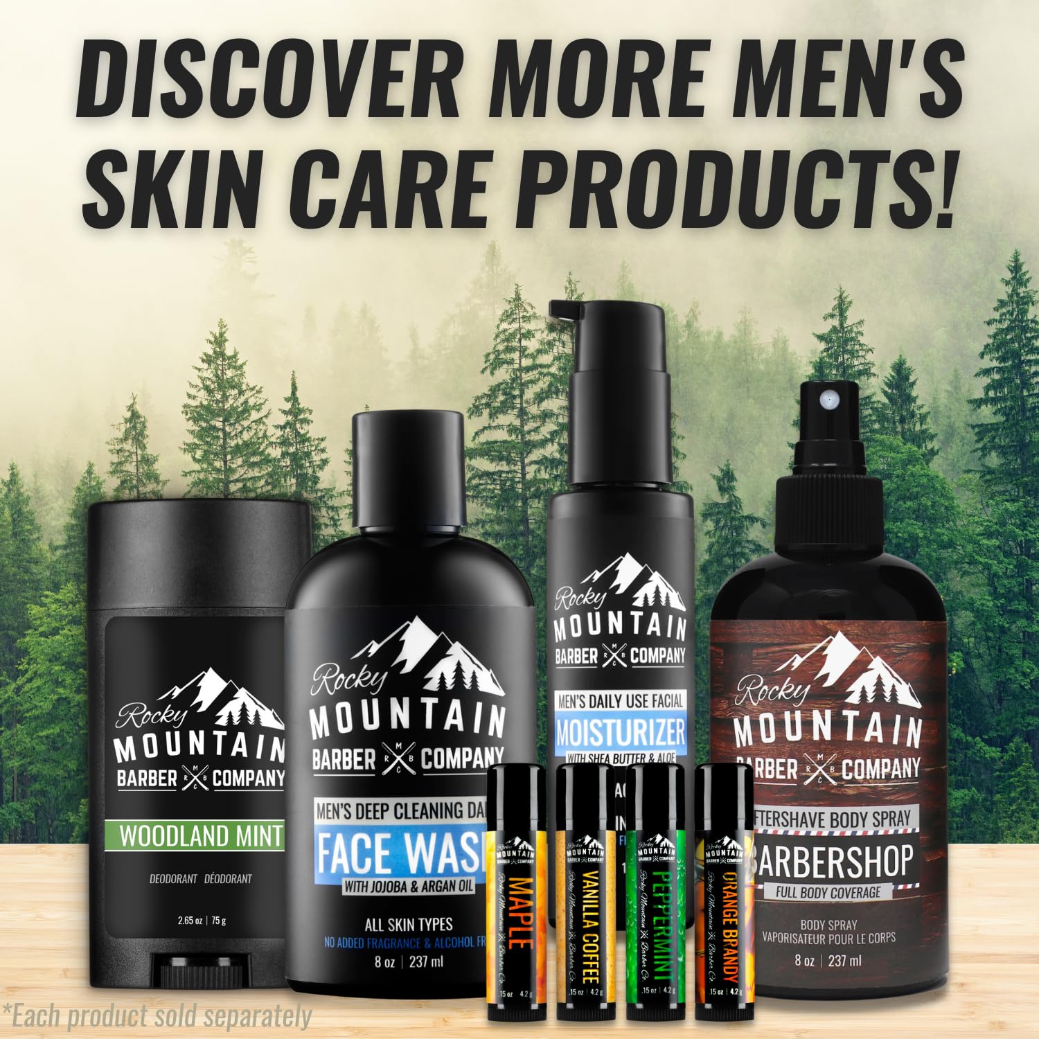 Rocky Mountain Barber Company Men'S Daily Face Wash - With Jojoba Oil, Argan Oil, Chamomile Floral Water And Aloe Vera – Unscented - 8 Oz : Beauty & Personal Care