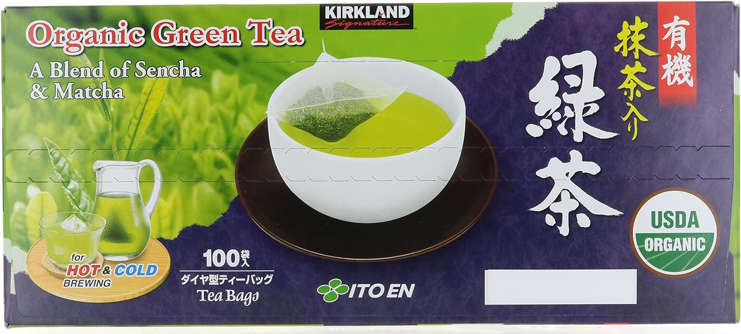 Kirkland Signature Organic Green Tea, 1.5 g, 100-count