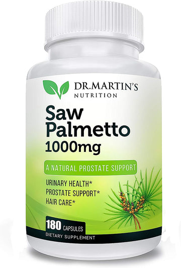 USA Grown Saw Palmetto | 180 Capsules Prostate Health Supplement | Hair Growth for Men & Women | Support to Help Maintain Normal Urination Frequency & Natural DHT Blocker to Help Prevent Hair Loss