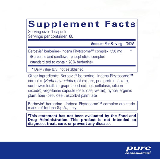 Pure Encapsulations Berberine Ultrasorb | Enhanced Absorption Berberine | 60 Capsules