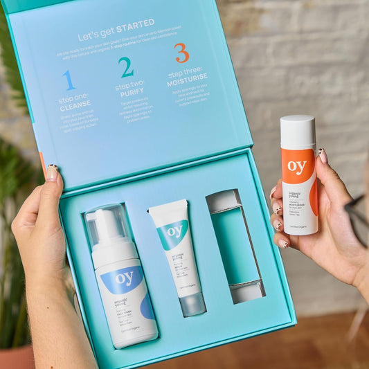 Green People Teen Skincare Set - Face Wash, Serum & Moisturiser For Spots & Blemishes - Vegan, Cruelty-Free