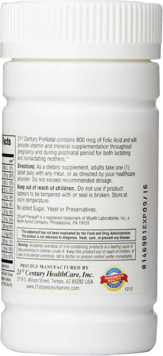 21st Century Prenatal Tablets, 60 Count (Pack of 3)