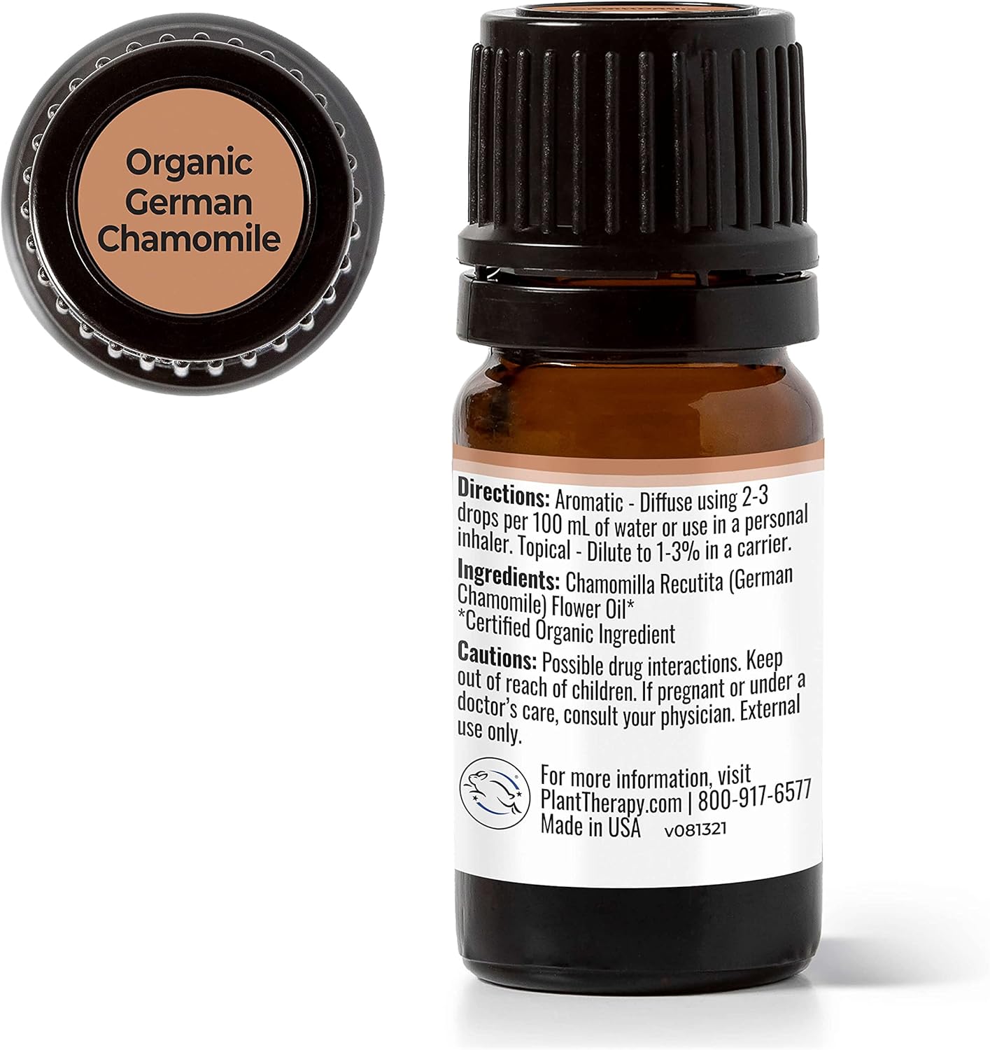Plant Therapy Organic German Chamomile Essential Oil 5 mL (1/6 oz) 100% Pure, Undiluted, Therapeutic Grade : Health & Household