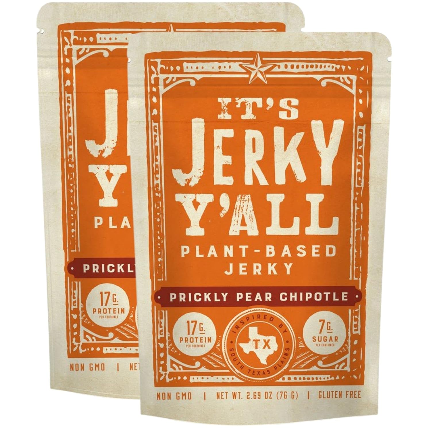 It's Jerky Y'all Plant Based Jerky CHIPOTLE | Beyond Tender and Tasty Vegan Snacks | Non-GMO, Gluten Free & Vegetarian (2 Pack)…