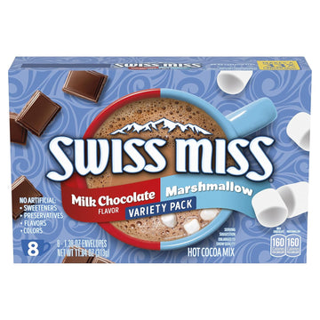 Swiss Miss Variety Pack Hot Cocoa Mix, 8 Count 11.04 Oz 12-Pack