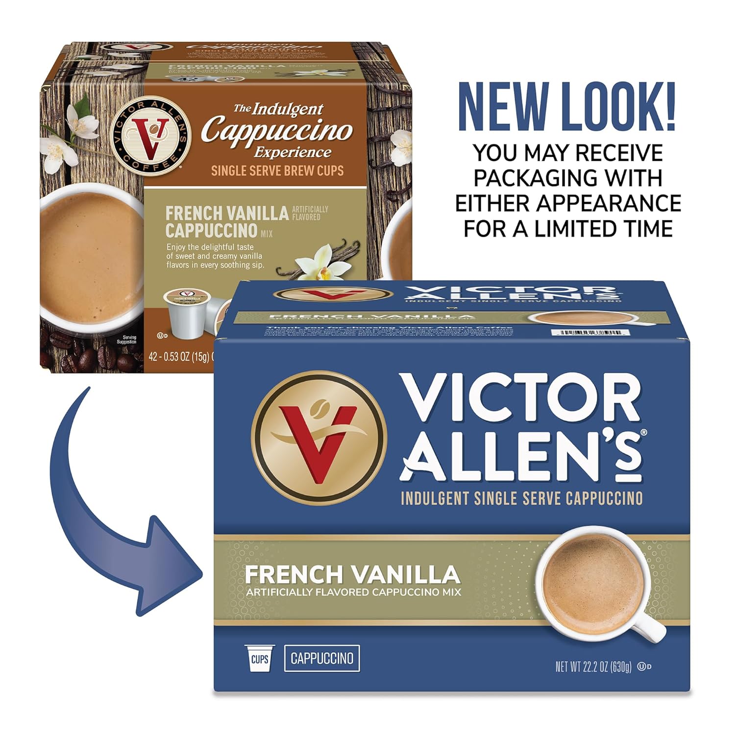Victor Allen'S Coffee French Vanilla Flavored Cappuccino Mix, 42 Count, Single Serve K-Cup Pods For Keurig K-Cup Brewers