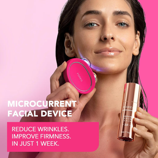 Foreo Bear 2 Advanced Lifting & Toning Microcurrent Facial Device, Anti Aging Face Sculpting Tool, Instant Face Lift, Firm & Contour, Non-Invasive Skin Care Tools, Fuchsia