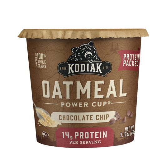 Kodiak Cakes Instant Protein Chocolate Chip Oatmeal in a Cup, 2.12oz (Pack of 12)