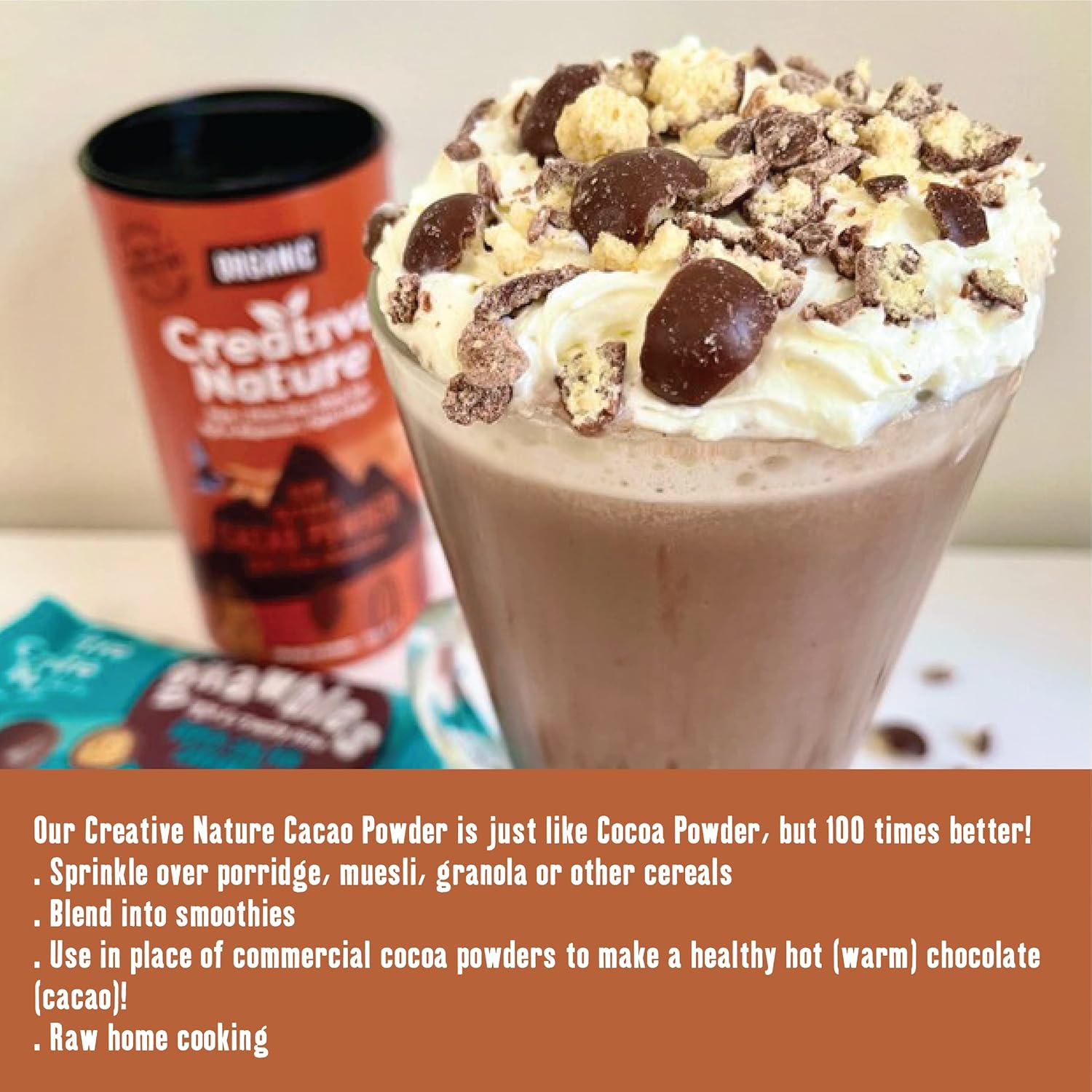 Cacao Powder 600g | Creative Nature Organic & Vegan Chocolate Powder Alternative | Natural & Raw Cacao | Hot Chocolate Topping | Gluten Free, Dairy Free, Nut Free | 4 x 150g : Amazon.co.uk: Grocery
