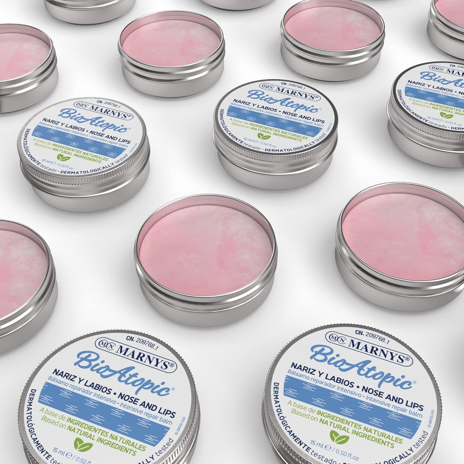 Lip Balm - Bioatopic Nose And Lips - Regenerates, Protects And Soothes Dry Nose And Lips, Vegan, Pleasant Strawberry Smell - 15Ml