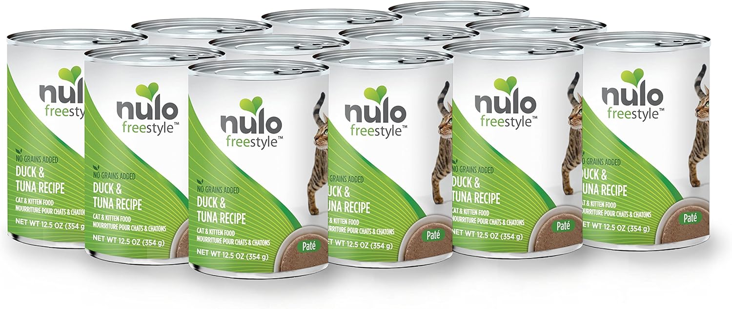 Nulo Freestyle Cat & Kitten Wet Pate Canned Cat Food, Premium All Natural Grain-Free With 5 High Animal-Based Proteins And Vitamins To Support A Healthy Immune System & Lifestyle 12.5 Oz (Pack Of 12)