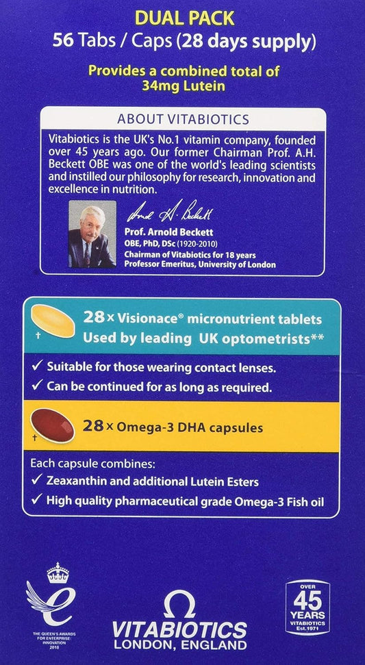 Visionace Max Tablets And Capsules, Vitabiotics, 1 X 28+28S