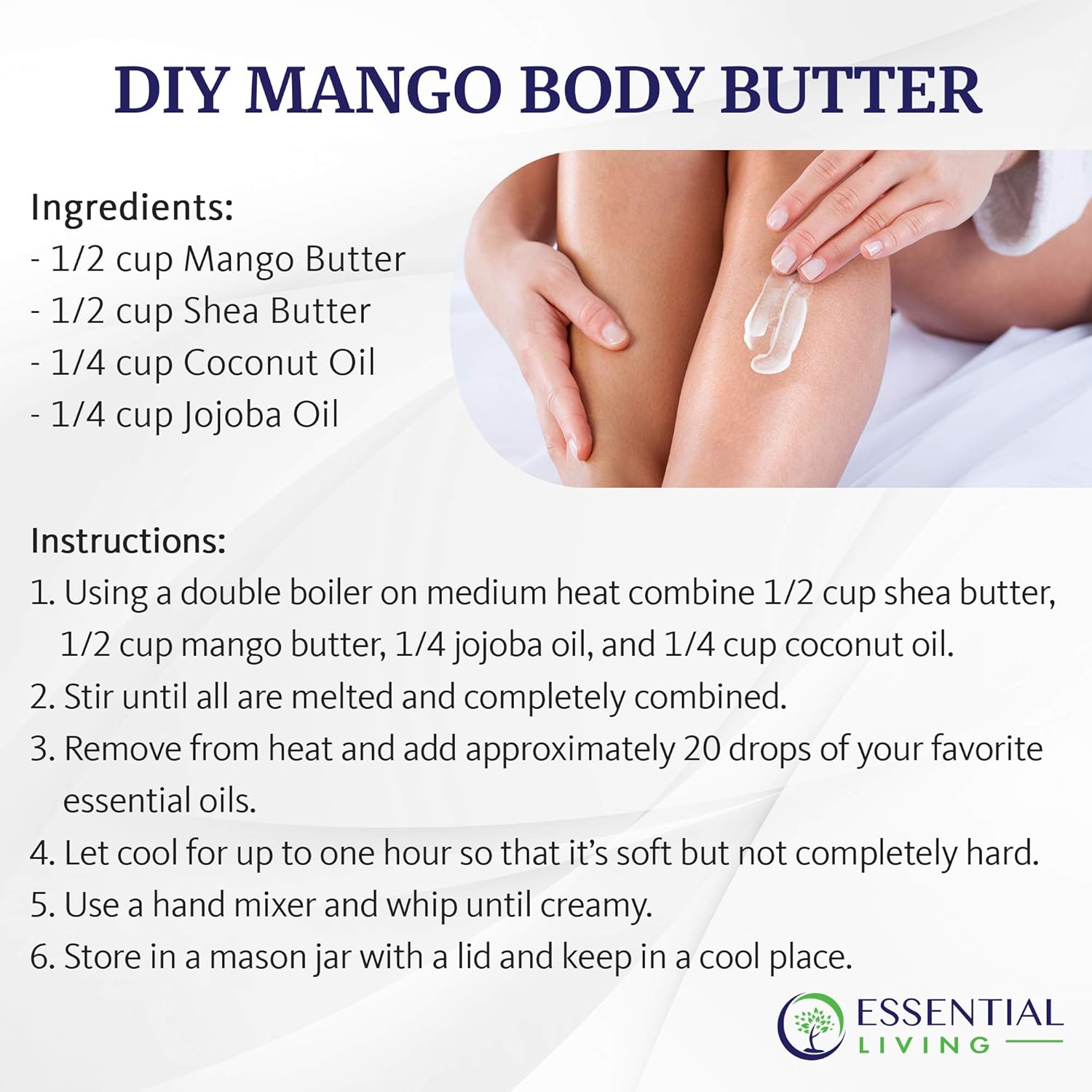 Essential Living: Unrefined Mango Butter - For Raw And Organic Lip Balms, Body Lotion, Body Butter, Body Scrub And Organic Soap Making - 16-Oz. Jar - 100% Natural : Beauty & Personal Care