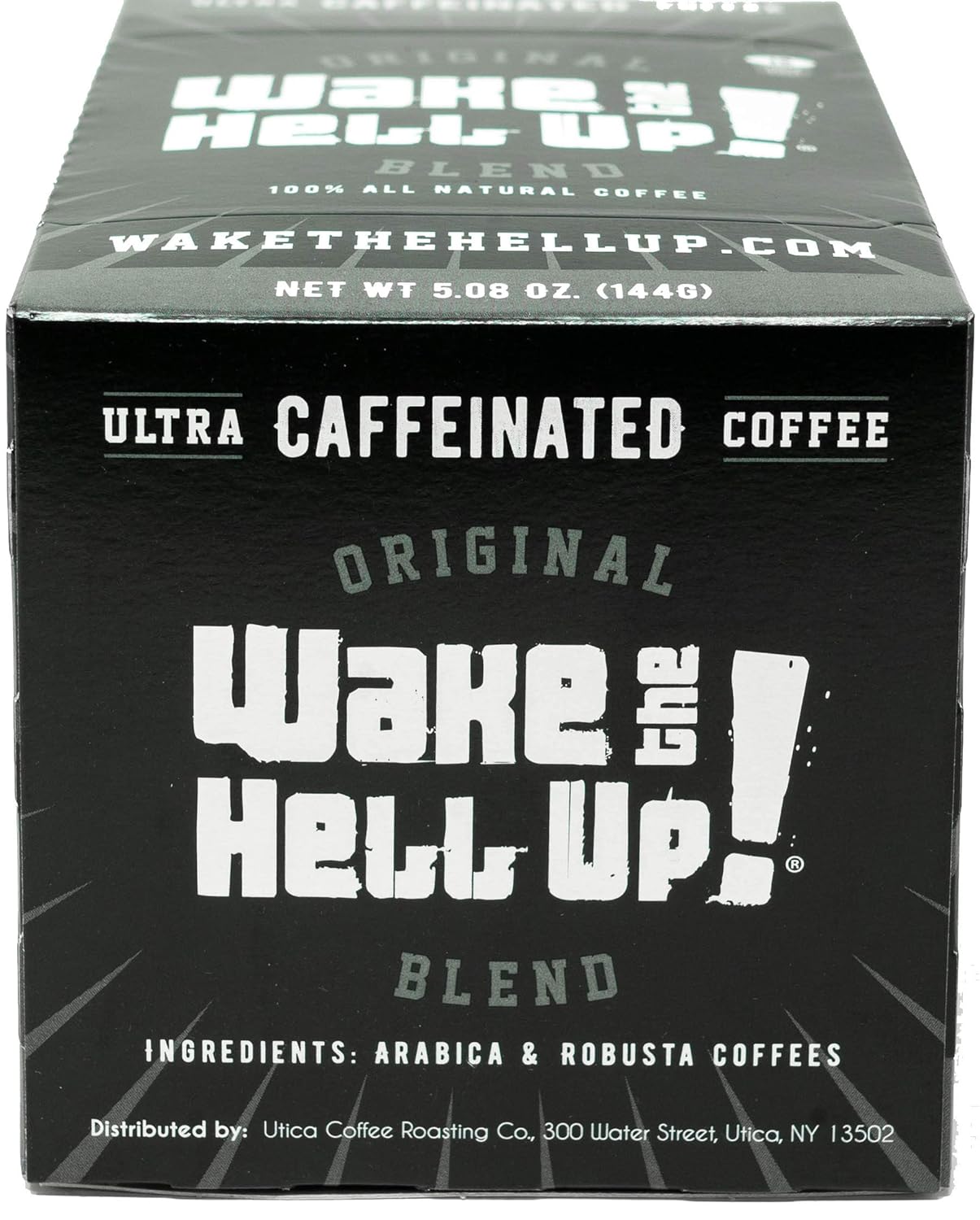 Wake The Hell Up! Ultra-Caffeinated Dark Roast Single Serve Coffee Pods | 12 Ct, 2.0 Compatible