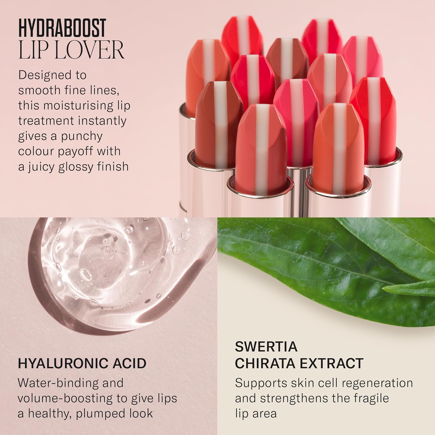 Mii Cosmetics HydraBoost Lip Lover Lipstick, Long Lasting, Packed with Hyaluronic Acid, High Impact Colour, Glossy Luminous Finish, Moisturising Lipstick for Healthy & Plump Lips, Rosie Posie : Amazon.co.uk: Beauty