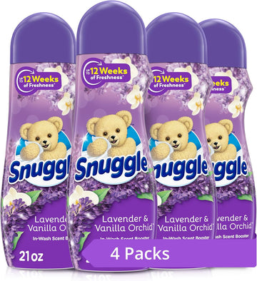 Snuggle In Wash Scent Booster, Lavender & Vanilla Orchid, 21 Ounce (Pack of 4)