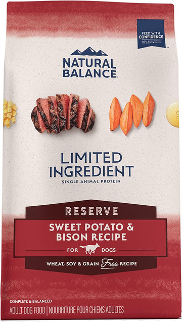 Natural Balance Limited Ingredient Adult Grain-Free Dry Dog Food, Reserve Sweet Potato & Bison Recipe, 12 Pound (Pack of 1)