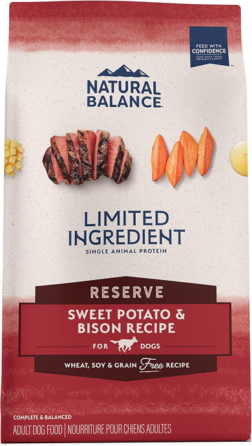 Natural Balance Limited Ingredient Adult Grain-Free Dry Dog Food, Reserve Sweet Potato & Bison Recipe, 12 Pound (Pack Of 1)