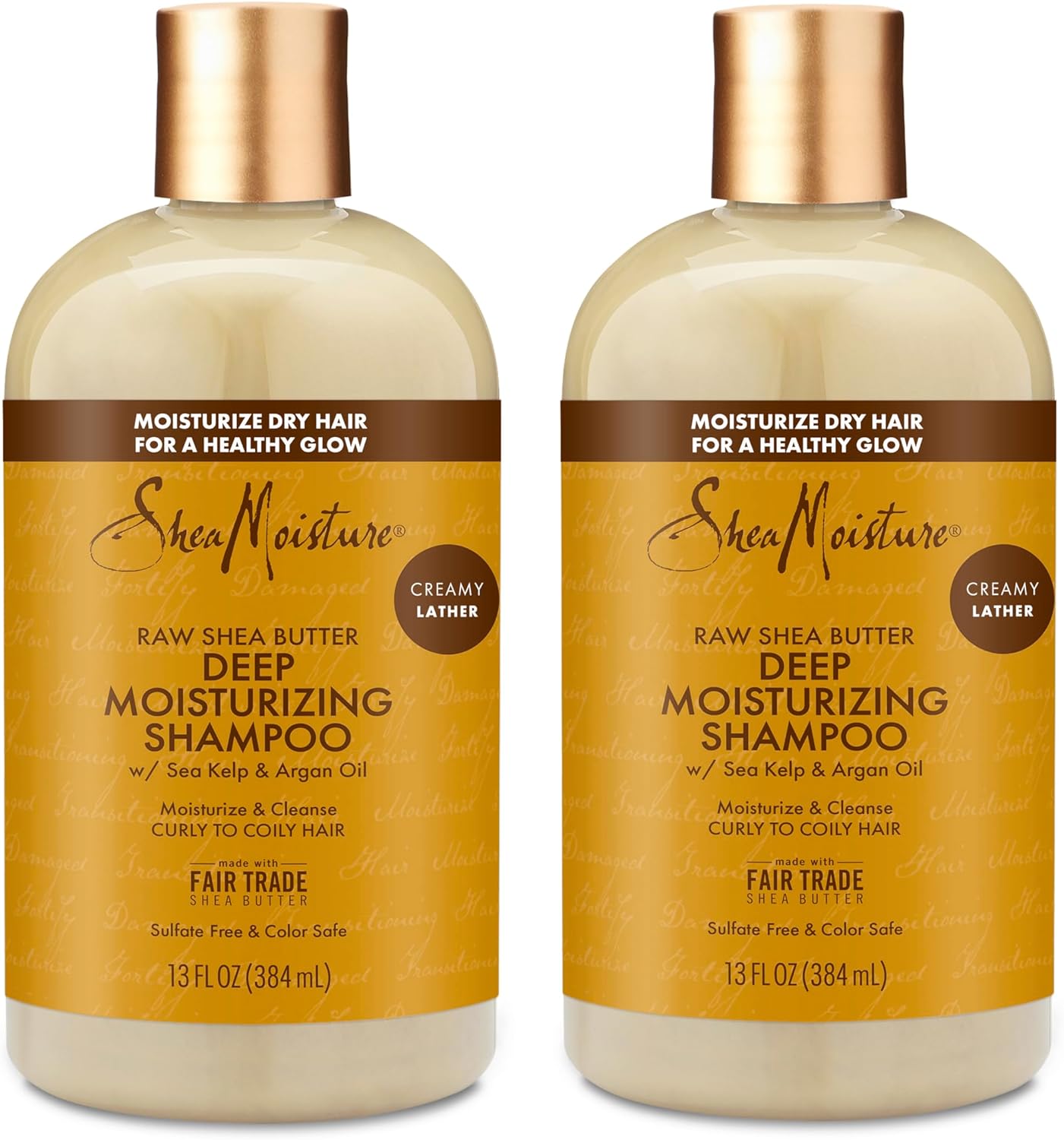 Sheamoisture Moisture Retention Shampoo For Dry, Damaged Or Transitioning Hair Raw Shea Butter Shampoo To Hydrate Hair, 13 Fl Oz (Pack Of 2)