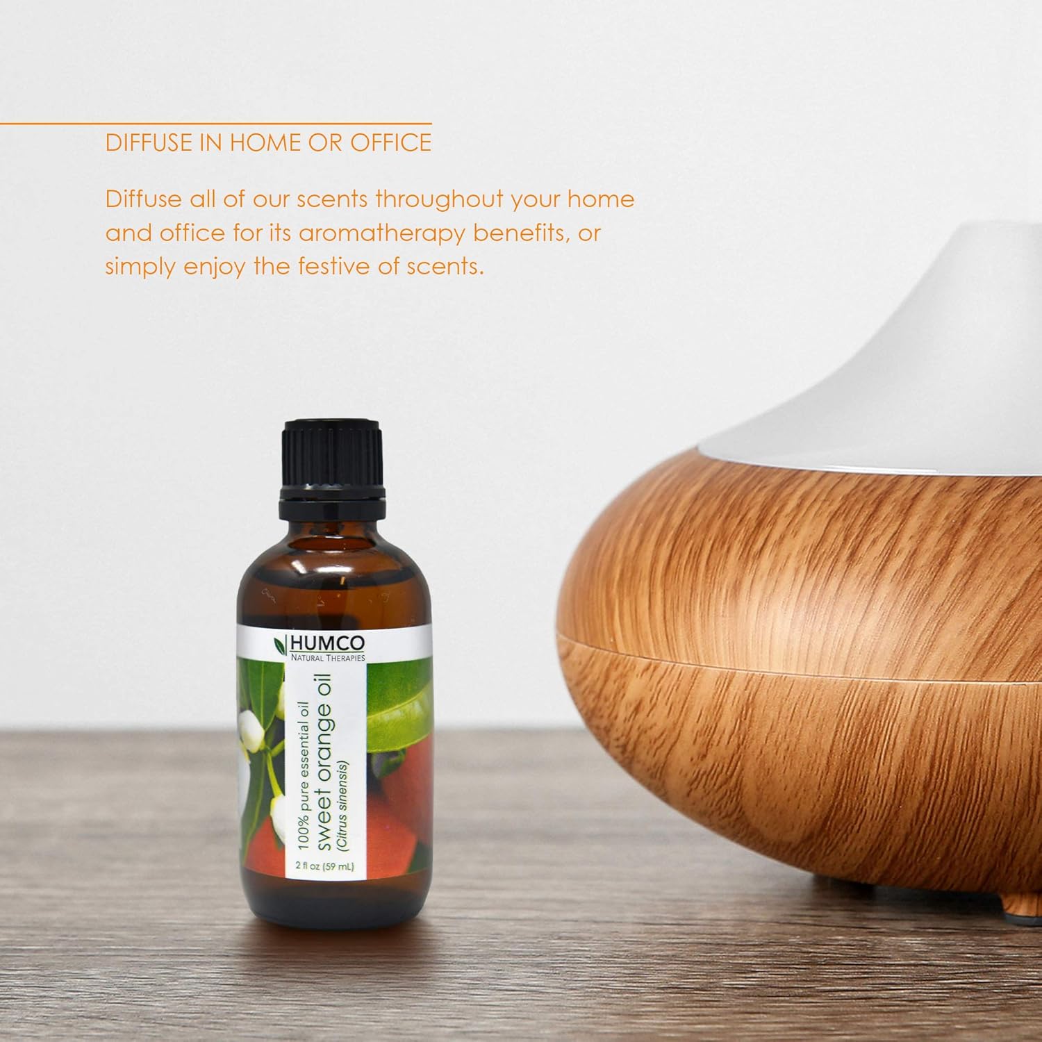 Humco Natural Therapies Sweet Orange Oil With Dropper, 2 Oz,-100% Pure Essential Oil - Use For Natural Household Cleaner, Improve Appearance Of Skin, Uplifting Bath : Beauty & Personal Care