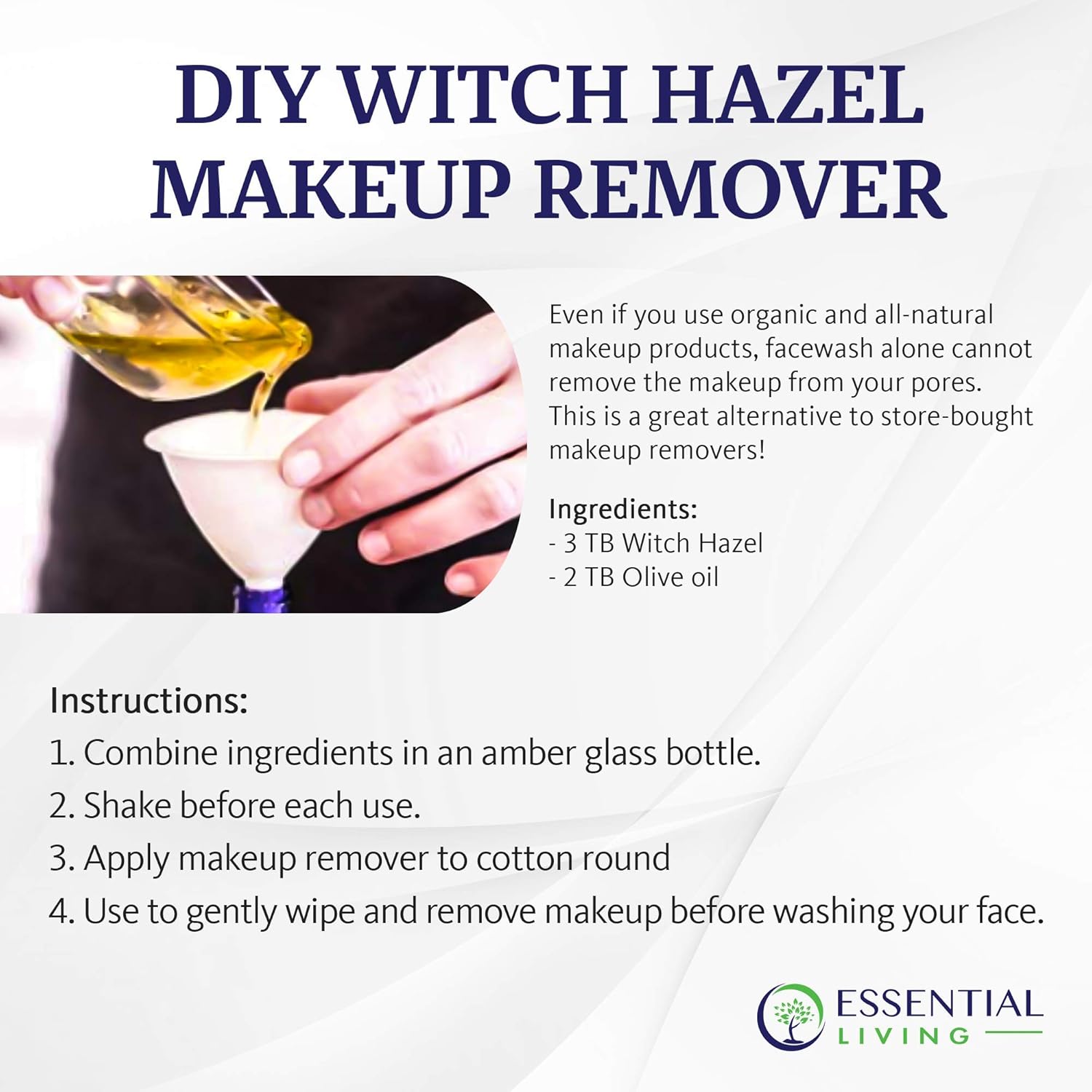 Essential Living: Witch Hazel Toner - Pure And Unscented - 12 Oz. Natural Botanical Facial Skin Care Product For Acne And Blemishes - Helps Balance Skin Ph - Fights Skin Inflammation - Made In The Usa : Beauty & Personal Care