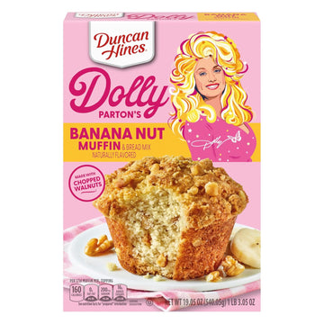 Duncan Hines Dolly Parton'S Banana Nut Flavored Muffin & Bread Mix, 19.05 Oz