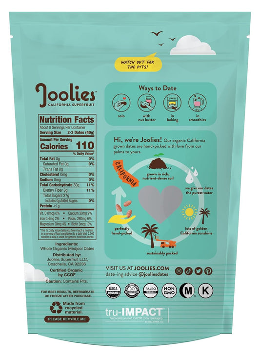 Joolies Organic Whole Medjool Dates | Large Size, 4.4 Pound Ramadan Gift Box | Fresh California Grown Fruit | Vegan, Gluten-Free, Paleo, No Sugar Added | Great Holiday Gift For Friends & Family