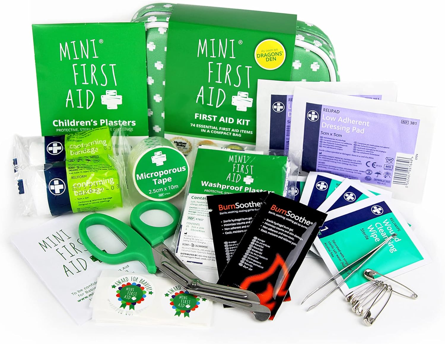 Mini First Aid Super Safety Bundle (Daisy) – Mini First Aid Kit (74 Items) - Hot & Cold Gel Pack (Woopsadaisy), CPR Mask Keyring, Instant Cold Pack x2 & Paediatric Easy Book, 1. count : Amazon.co.uk: Health & Personal Care