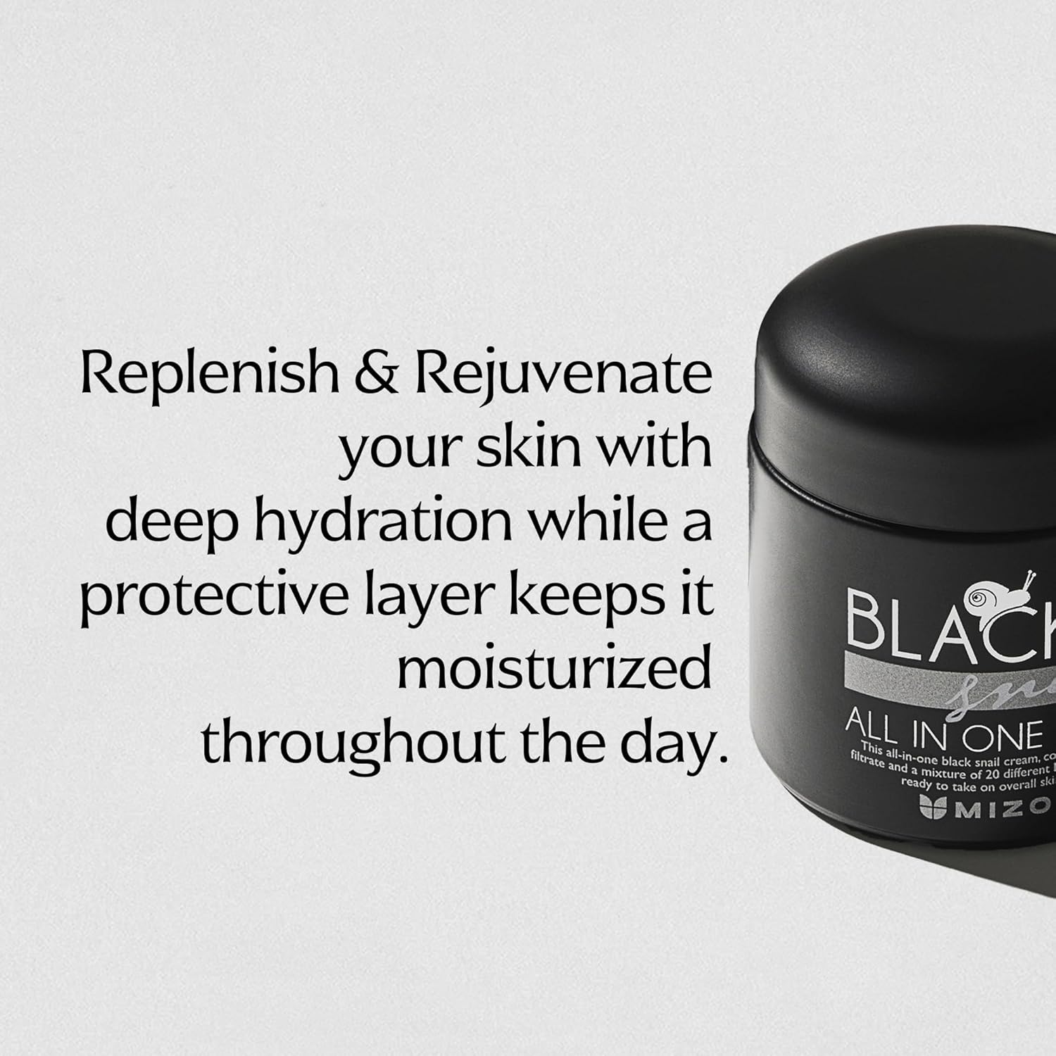 Mizon Black Snail All In One Cream Intensive Korean Skin Care Facial Moisturizing Snail Mucin Extract (2.54 Fl Oz) : Beauty & Personal Care