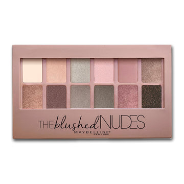 Maybelline The Blushed Nudes Eyeshadow Palette Makeup, 12 Pigmented Matte & Shimmer Shades, Blendable Powder, 1 Count