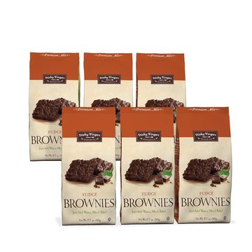Fudge Brownie Mix by Sticky Fingers Bakeries – Baking Mix for Homemade Chocolate Fudge Brownies, Made with Semi Sweet Chocolate Chips, Makes 16 Brownies Per Pack (6pk)