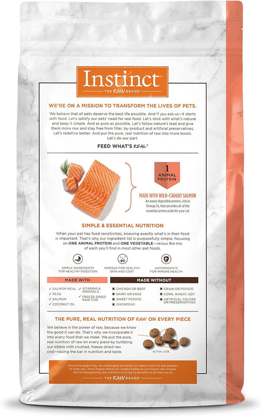 Instinct Limited Ingredient Diet Grain Free Recipe with Real Salmon Natural Dry Cat Food by Nature's Variety, 4.5 lb. Bag