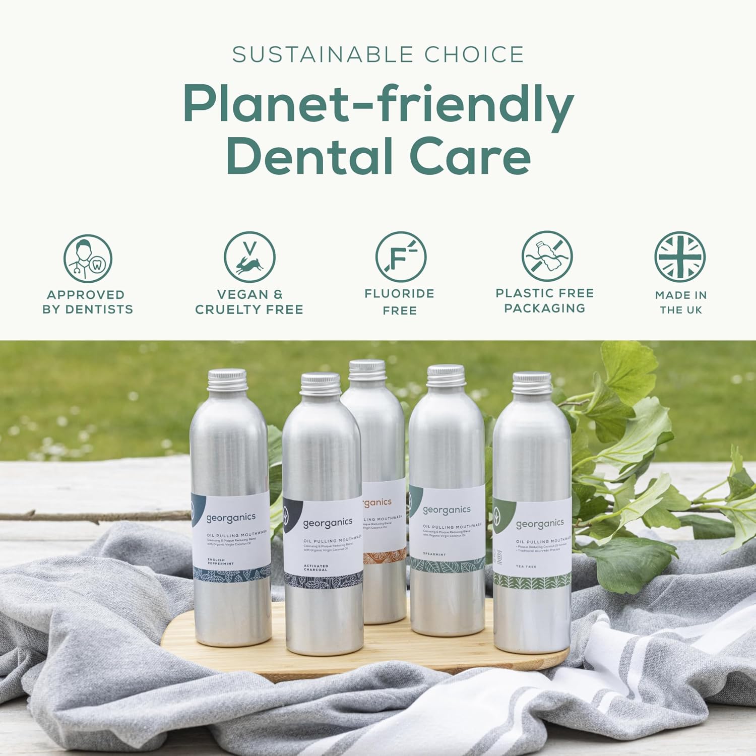 Georganics Whitening Oil Pulling Mouthwash - Spearmint - Plaque-Reducing Coconut Oil Blend - 100% Natural Ingredients - SLS, Glycerine & Fluoride Free - Cosmos Organic, Vegan & Cruelty-Free - 100ml : Amazon.co.uk: Beauty