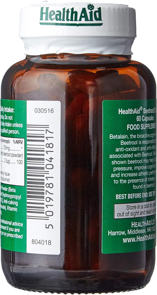 HealthAid Beetroot Extract 750 mg 60 Vegan Capsules