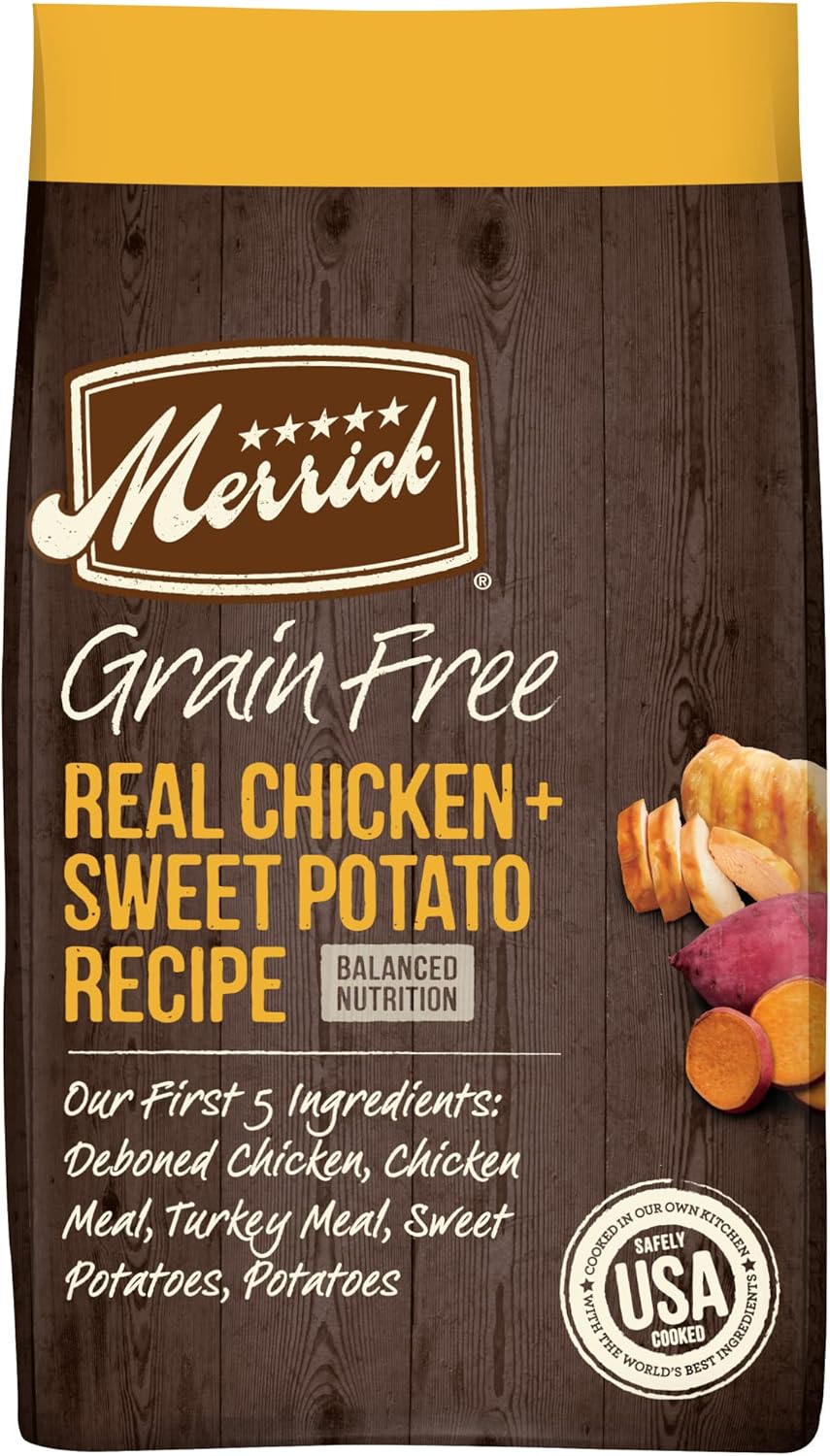 Merrick Grain Free Dry Dog Food Real Chicken & Sweet Potato Recipe - 10 Lb Bag