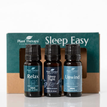 Plant Therapy Sleep Easy Essential Oil Blend Set 10 Ml (1/3 Oz) Each Of Relax, Sleep Tight & Unwind, Pure, Undiluted, Essential Oil Blends