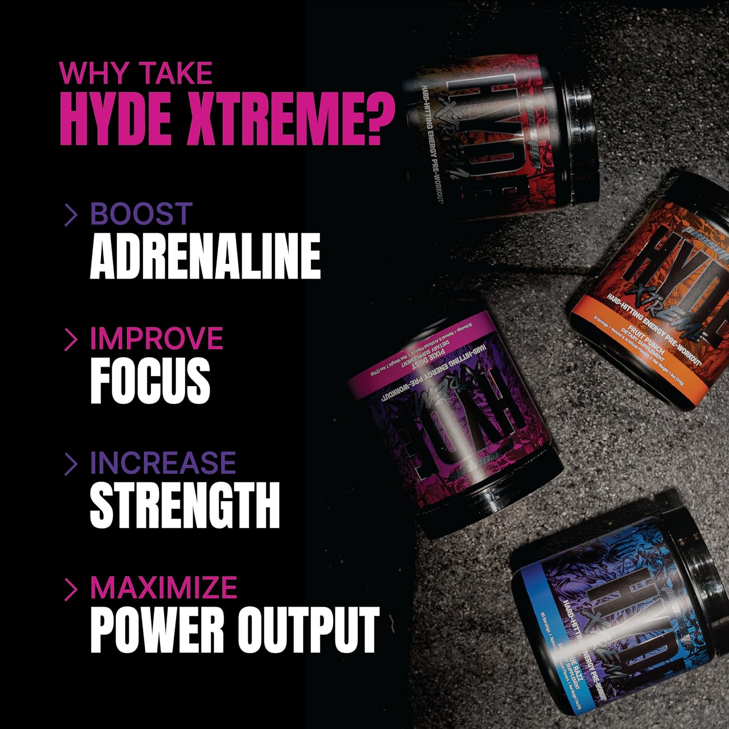 PROSUPPS® Mr. Hyde® Xtreme Pre-Workout Powder Energy Drink - Intense Sustained Energy, Pumps & Focus with Beta Alanine, Creatine & Nitrosigine, (30 Servings, Pixie Dust) : Health & Household