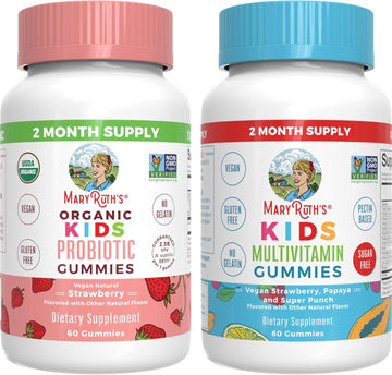 Maryruth'S Multivitamin And Probiotic Gummies (Strawberry) For Kids | Clean Label Project Verified® | Vitamins For Gut Health, Immunity, & Overall Wellness | Vegan, Non-Gmo, Gluten Free